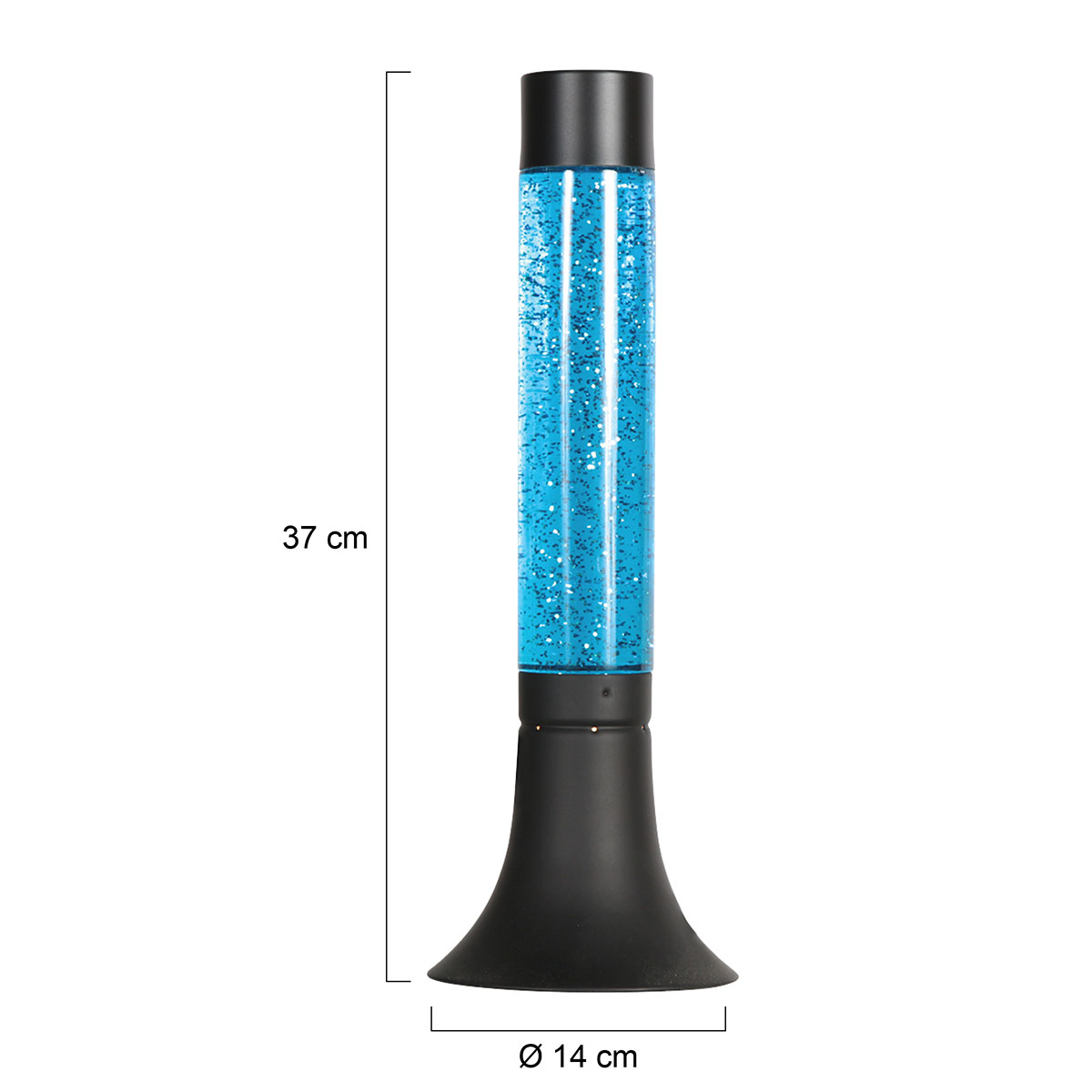 Zwarte glitter lavalamp Mexlite Volcan - Afbeelding 7