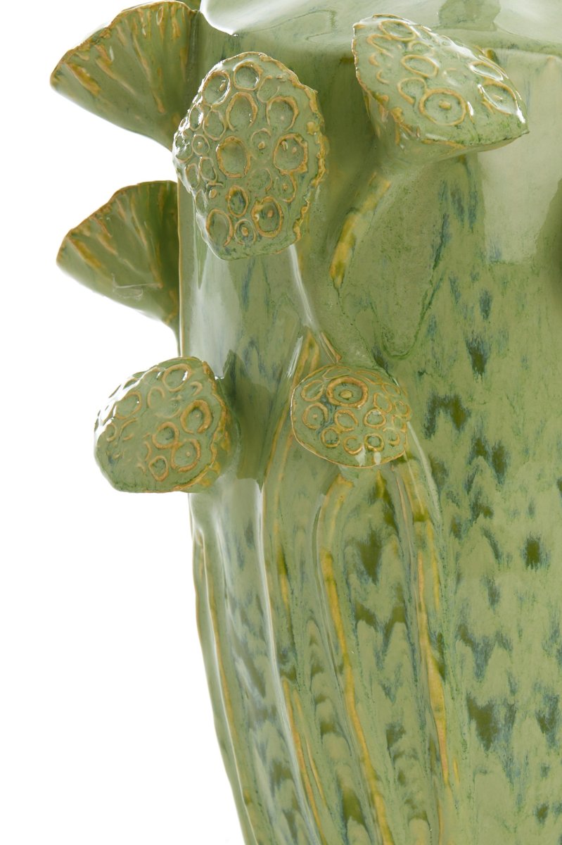 Keramische lampvoet groen bloemmotief Light & Living Lavci - Afbeelding 5