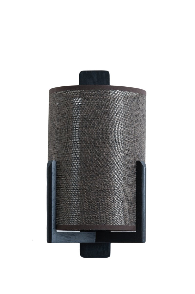 Bruine stoffen lampenkap cilindrisch Light & Living Litto - Afbeelding 3