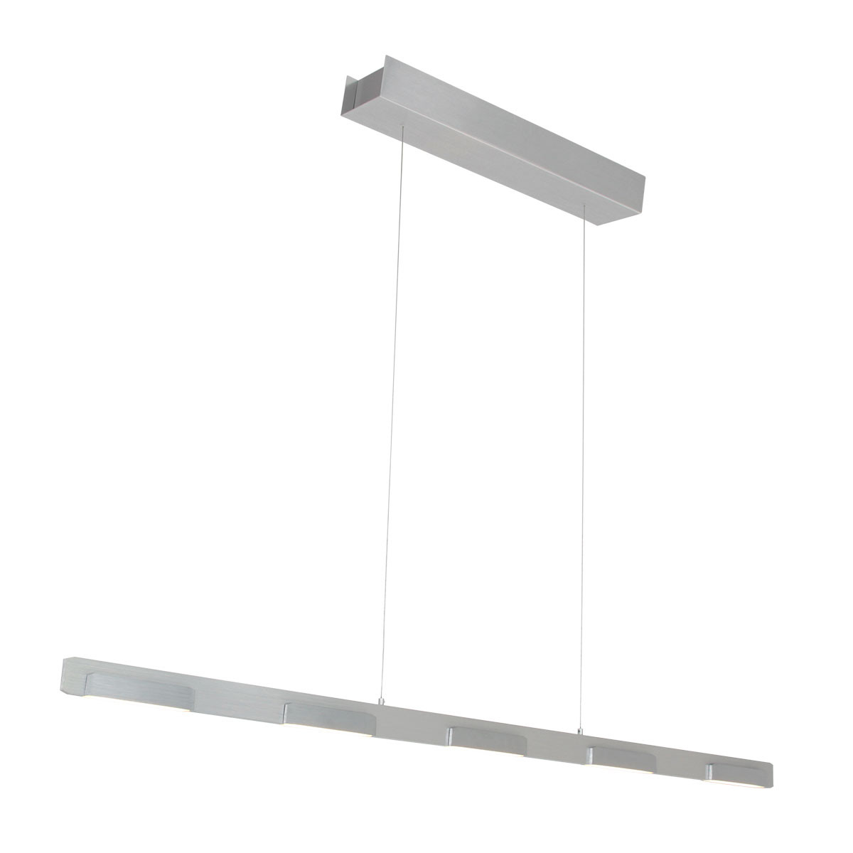 7-lichts staalkleurige hanglamp Steinhauer Bloc - Afbeelding 2
