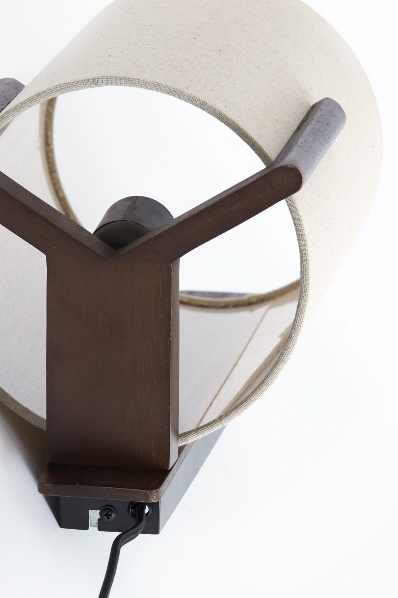 Stoffen lampenkap met hout Light & Living Litto - Afbeelding 7