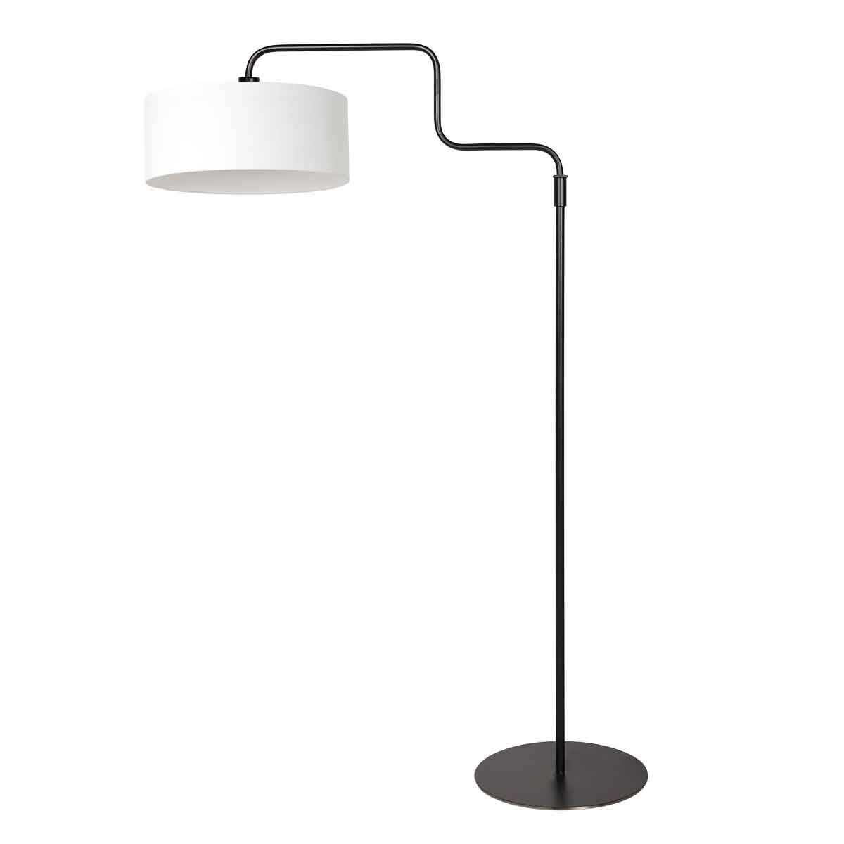 Zwarte vloerlamp trendy linnen kap Steinhauer Bloeba - Afbeelding 3