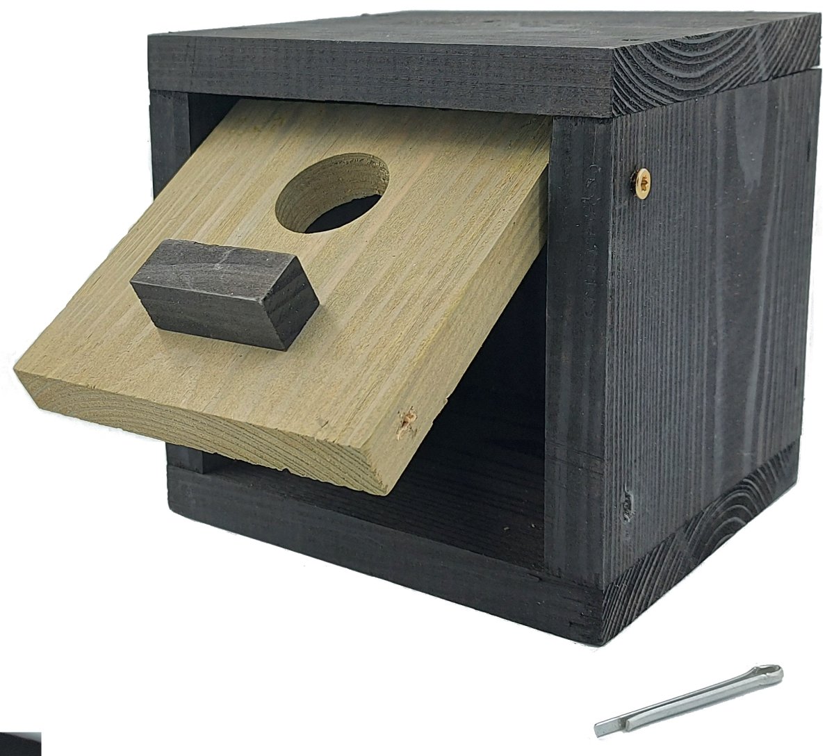 Design Vogelhuisje Set 2 – Nestkast Zwart Grijs - Afbeelding 9