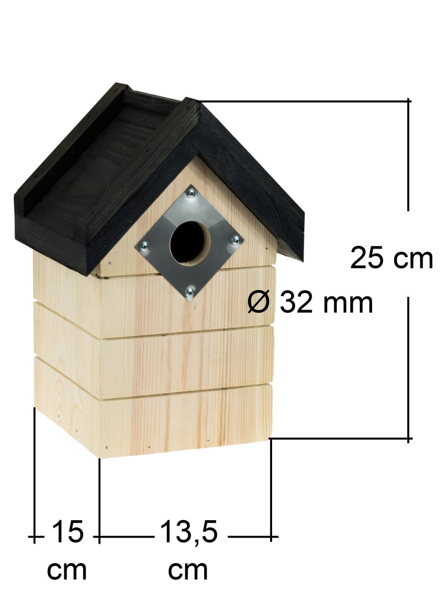 Nestkastje Naturel 15 x 14 x 25 cm - Afbeelding 5