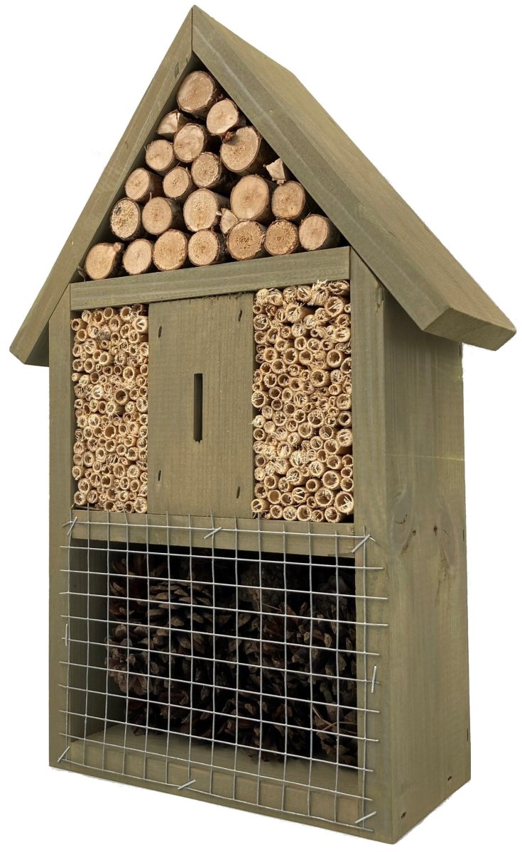 Insectenhotel 26 x 11 x 40 cm – Bijenhotel - Afbeelding 2