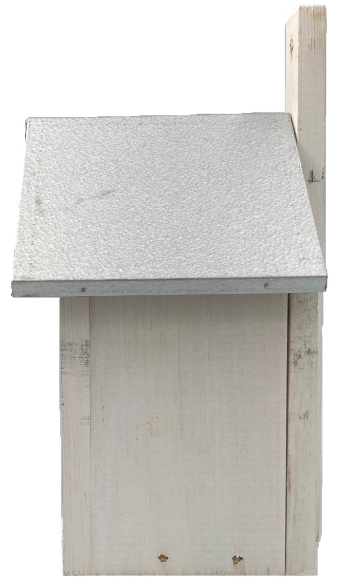 Vogelhuisje wit dakje zink 14 x 13 x 25 cm Nestkast - Afbeelding 5