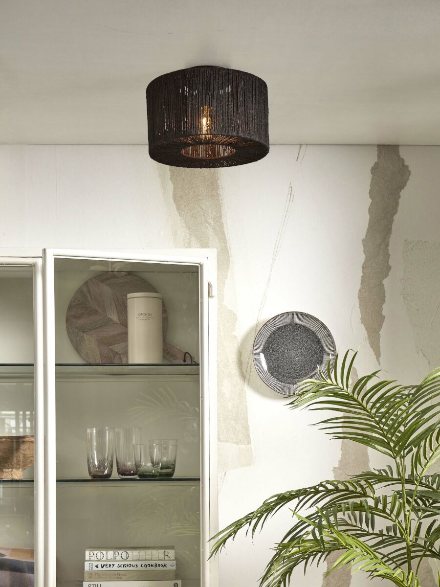 Zwarte rieten plafonnière bohemien GOOD&MOJO Iguazu - Afbeelding 6