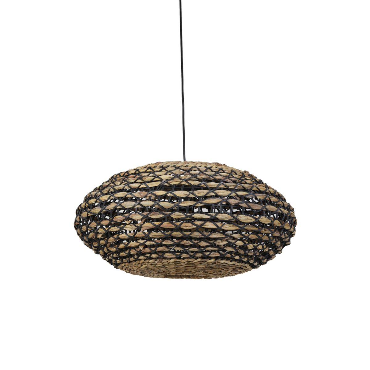 Zwart gevlochten rieten hanglamp Light & Living Tripoli - Afbeelding 2