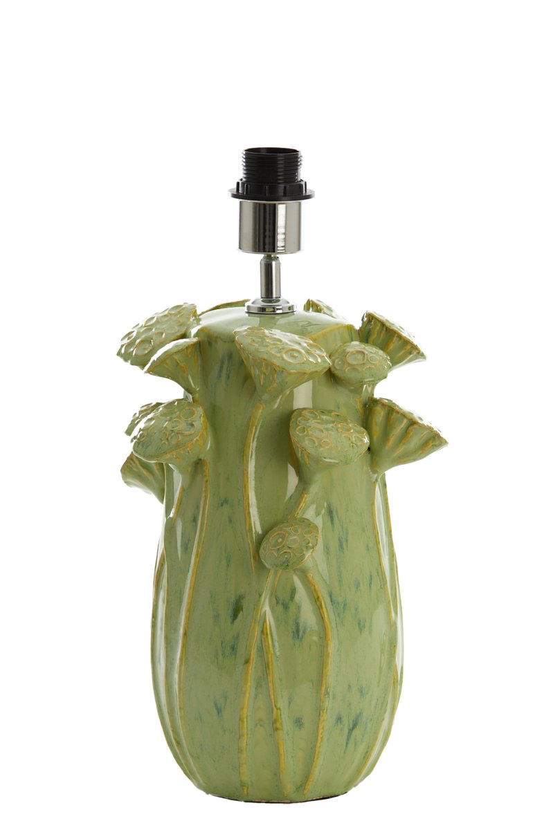 Keramische lampvoet groen bloemmotief Light & Living Lavci - Afbeelding 3
