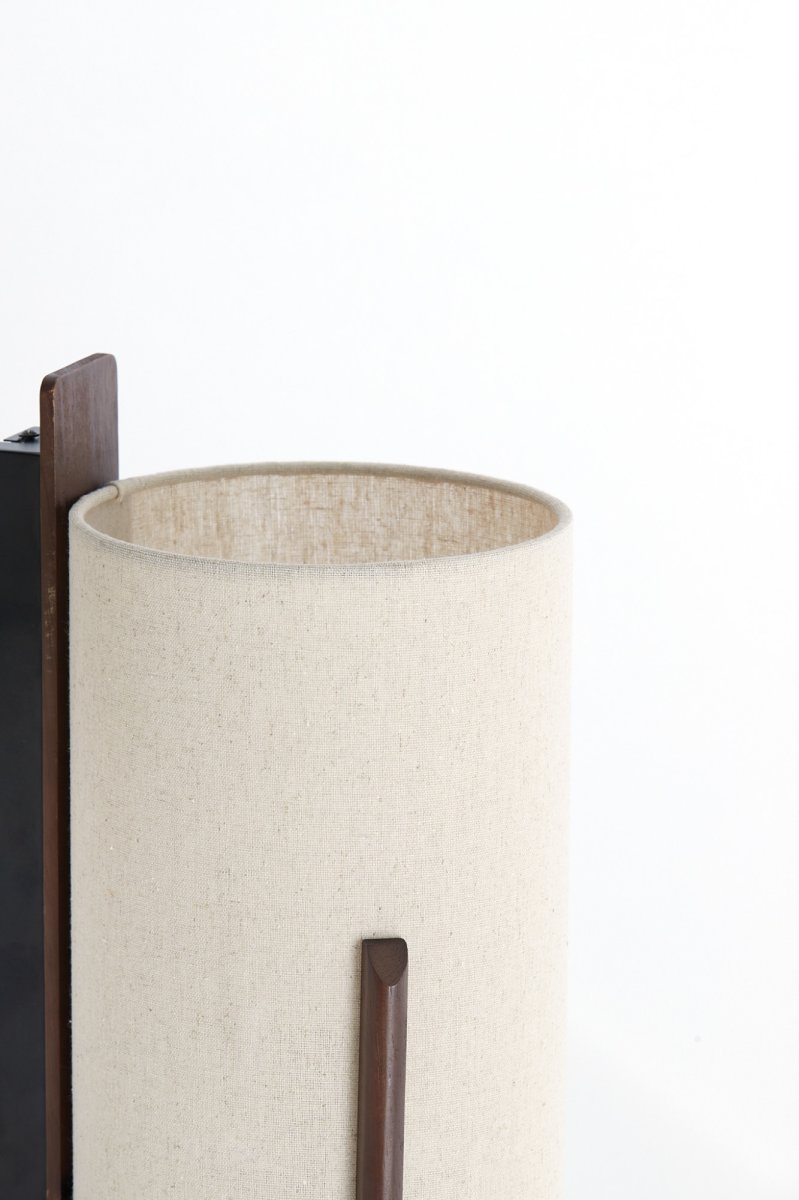 Stoffen lampenkap met hout Light & Living Litto - Afbeelding 5