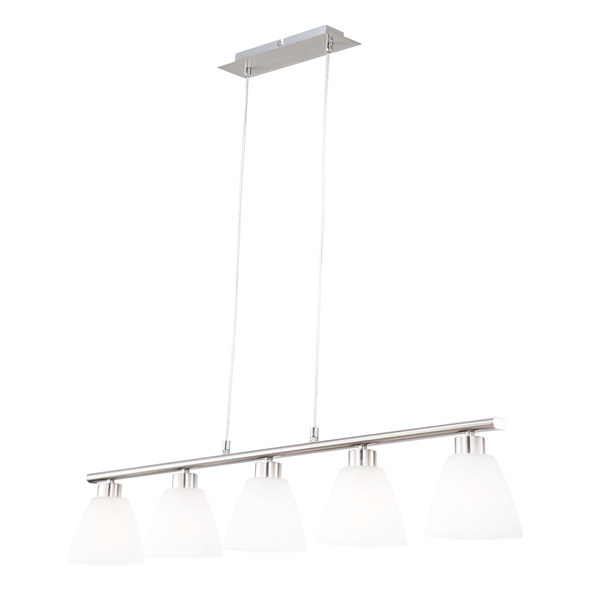 5-kap langwerpige hanglamp nikkel alabasterglas Globo Illimani - Afbeelding 7