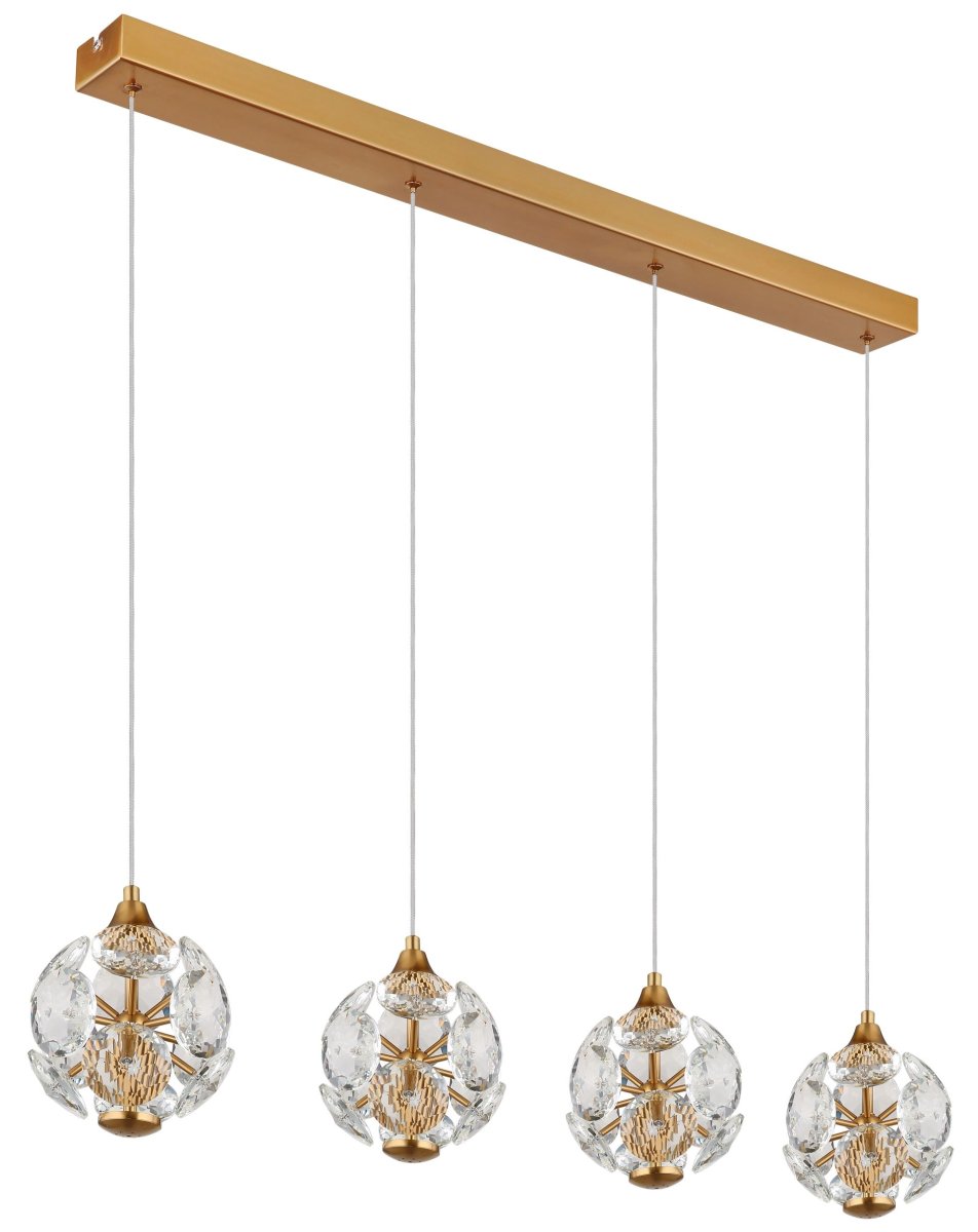 Moderne gouden hanglamp met kristallen bollen Virina - Afbeelding 3