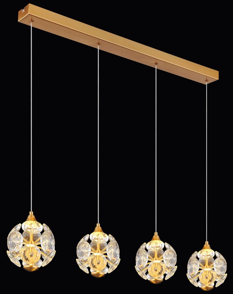 Moderne gouden hanglamp met kristallen bollen Virina - Afbeelding 7