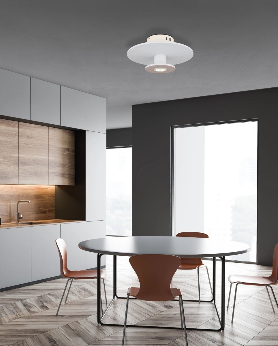 Plafondlamp modern wit met viltaccent Carter - Afbeelding 7