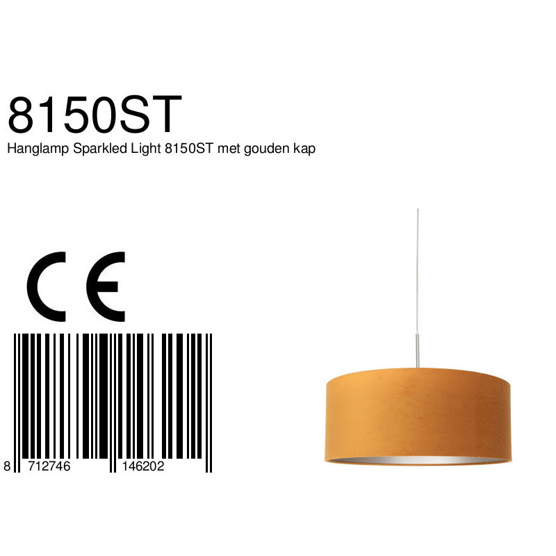 Hanglamp met rond okergele kap Steinhauer Sparkled light - Afbeelding 8