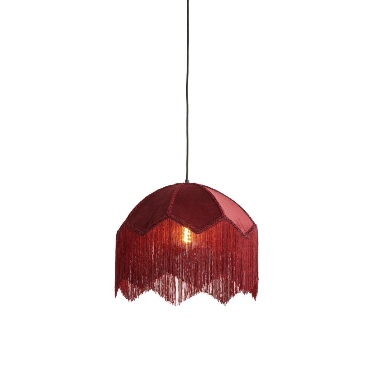 Vintage rode koepel hanglamp velvet Light & Living Malacia - Afbeelding 8