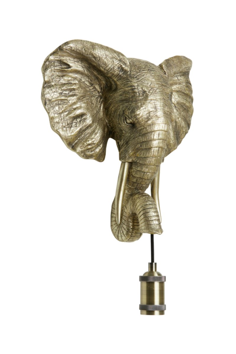 Klassieke gouden wandlamp olifant Light & Living Elephant - Afbeelding 8