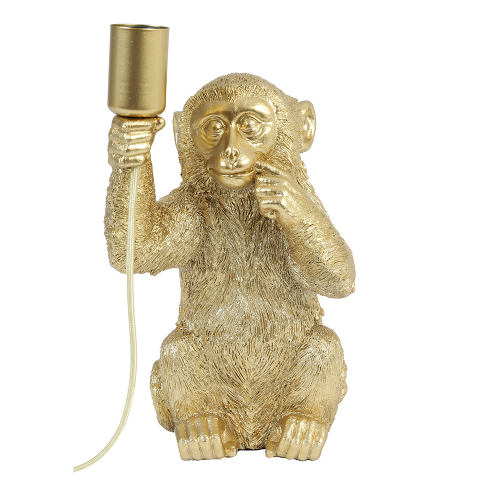 Moderne gouden aap tafellamp Light & Living Monkey - Afbeelding 2