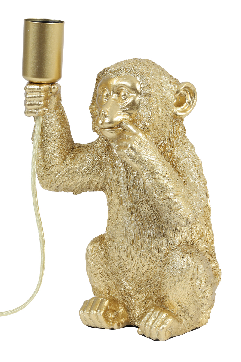 Moderne gouden aap tafellamp Light & Living Monkey - Afbeelding 7