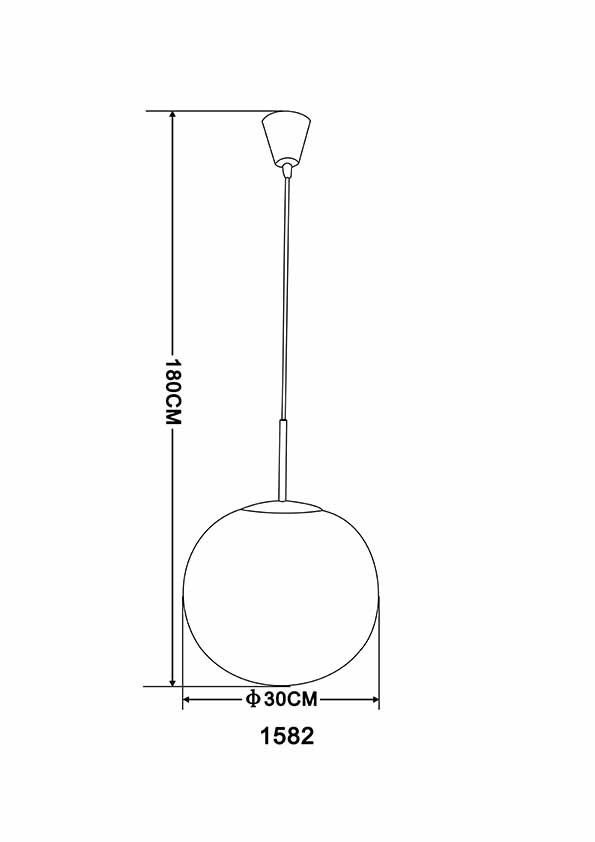 Nikkelen klassieke metalen hanglamp Globo Balla - Afbeelding 3