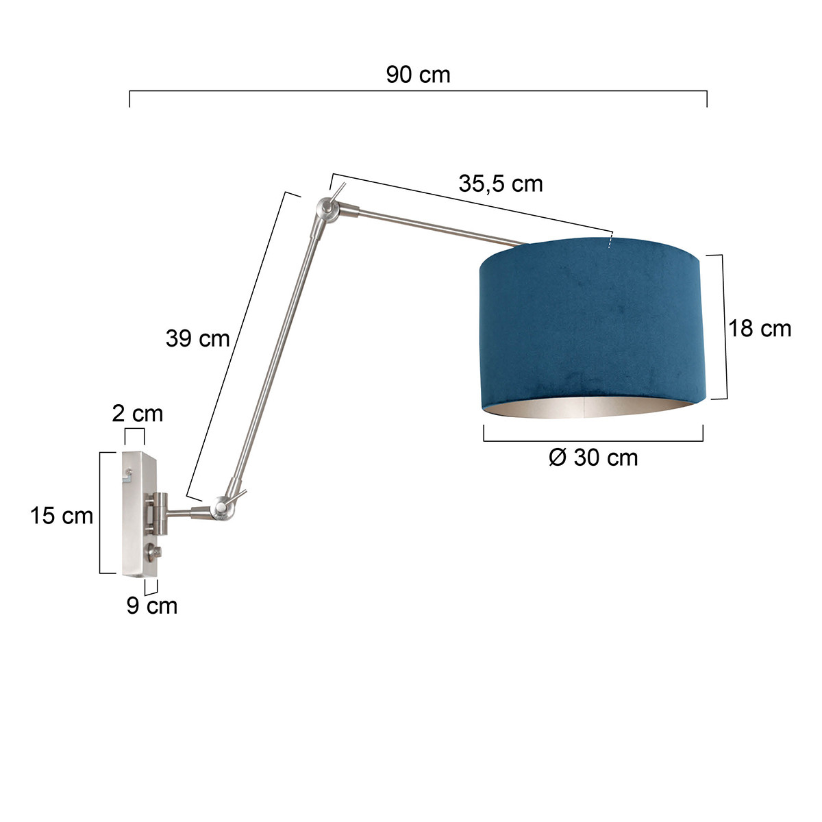 Verstelbare wandlamp Steinhauer Prestige chic - Afbeelding 7