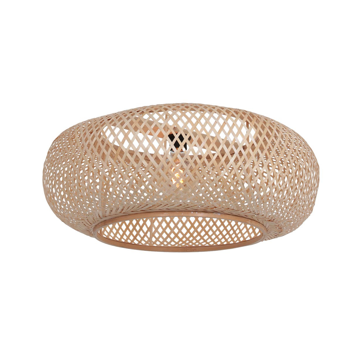 Zwarte booglamp met bamboe kap Steinhauer Sparkled light - Afbeelding 5