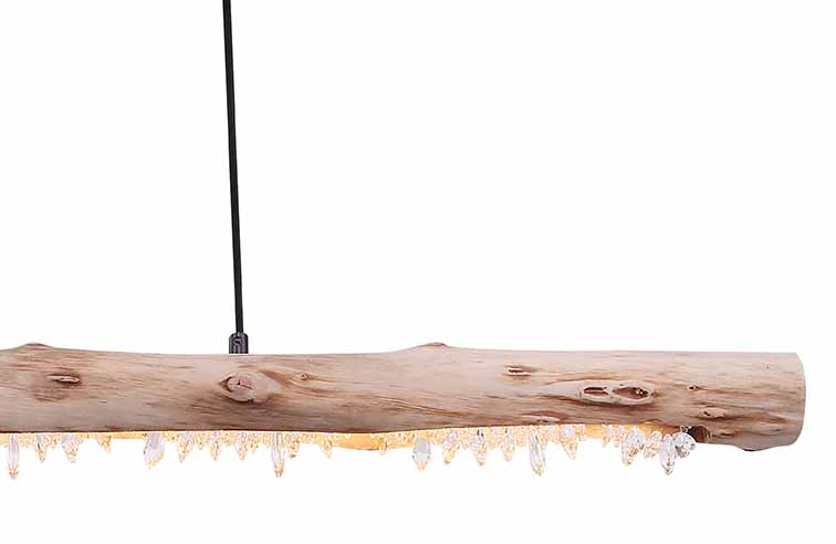 Zwarte landelijke hanglamp balkvormig Globo Felicitas - Afbeelding 4