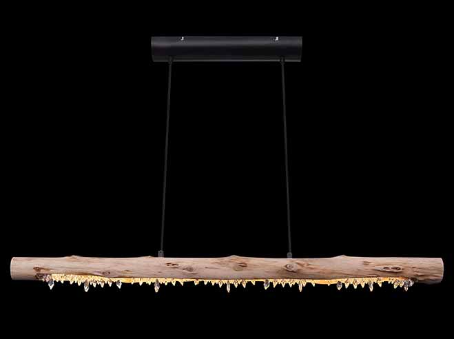 Zwarte landelijke hanglamp balkvormig Globo Felicitas - Afbeelding 6