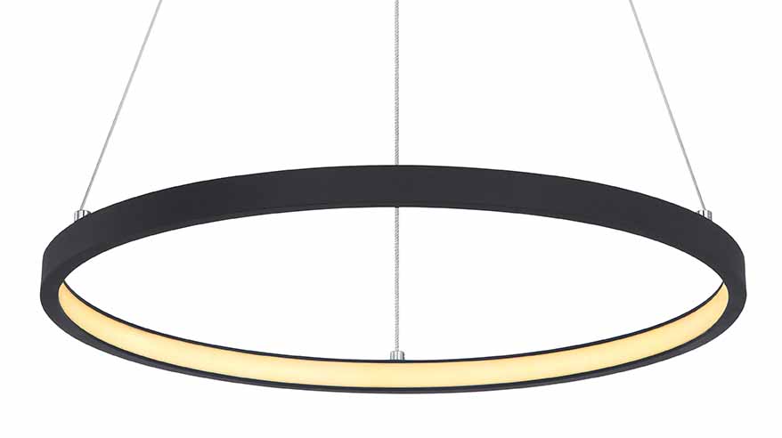 Zwarte ringvormige moderne hanglamp Globo Ralph - Afbeelding 3