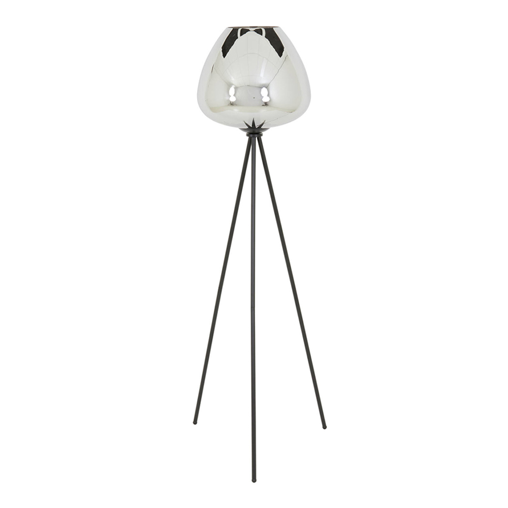 Zwarte vloerlamp modern met glazen bol Light & Living Mayson - Afbeelding 2